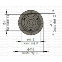 JIG-110V2 держатель для образцов 110 мм. Стальное кольцо