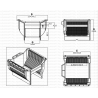 CW-PFA-8-200 кассета фторопластовая для обработки полупроводниковых пластин 5 дюймов (127мм) в реактивах