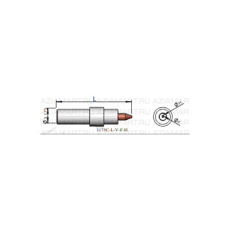 3175C-L-V-F-H Инструмент для монтажа кристаллов (Collet/Pick Up Tool)